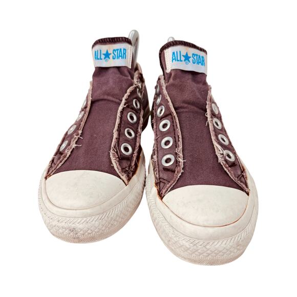 Converse All Star No Lace Low Top Sneakers Unisex Size M5/W7 Brown Round Toe - Picture 4 of 10